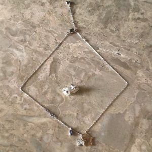 Star Necklace with Star Earrings